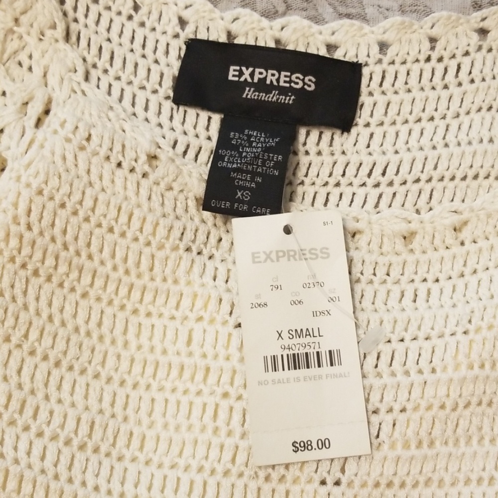 NWT EXPRESS Crochet Maxi Dress XS - Picture 3 of 7